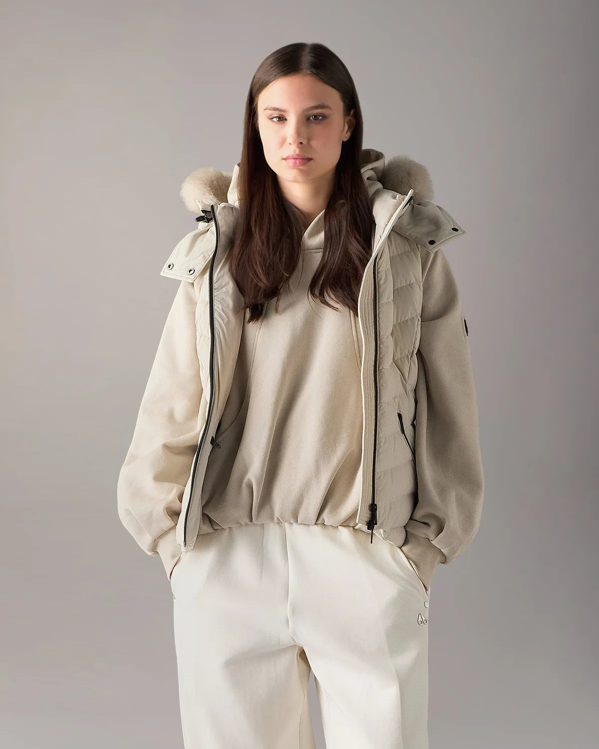 Moose Knuckles Elora Down Vest gilet navy déperlant