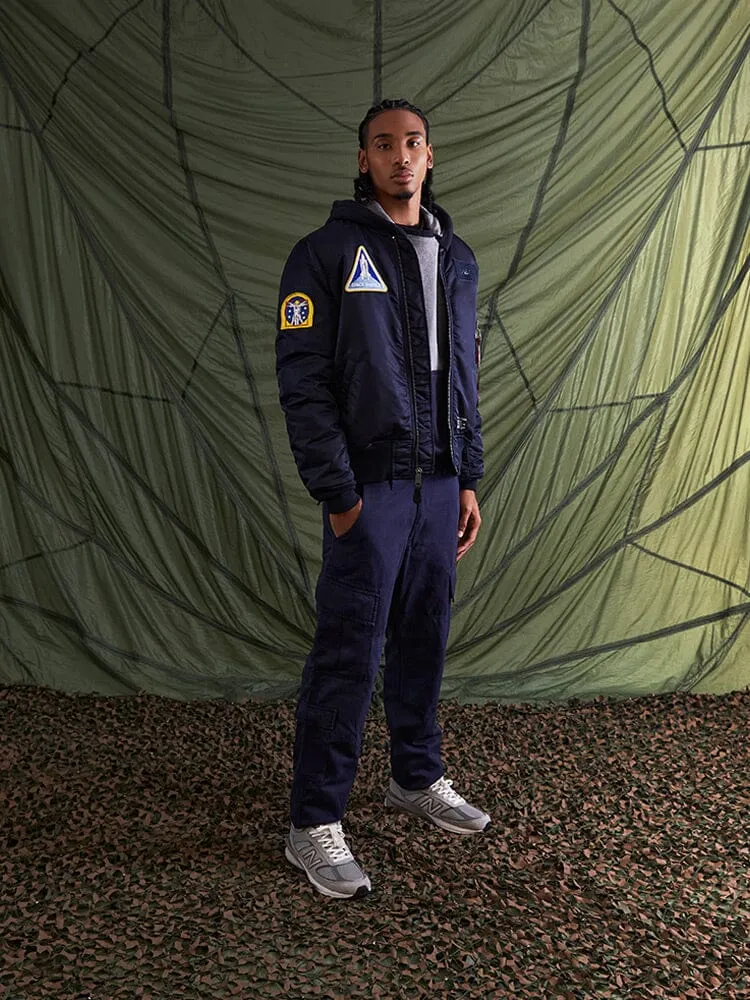 Alpha Industries NASA MA-1 Gen II bomber bleu patches