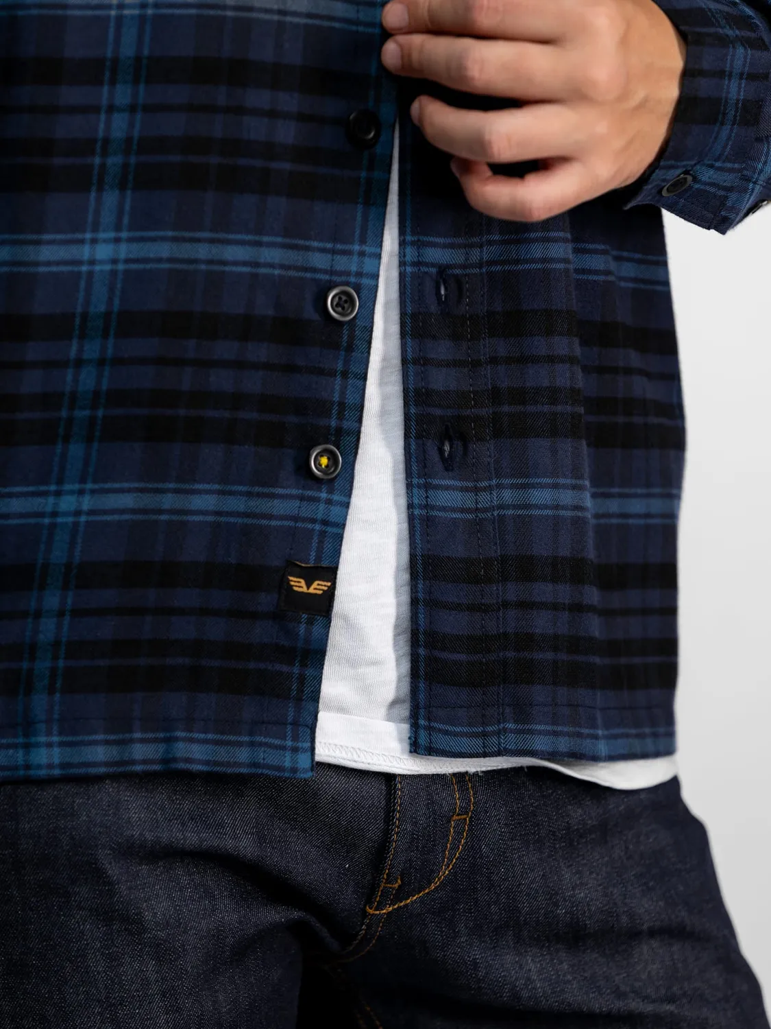 DAYTONA Ferndale chemise flanelle homme bleu vintage