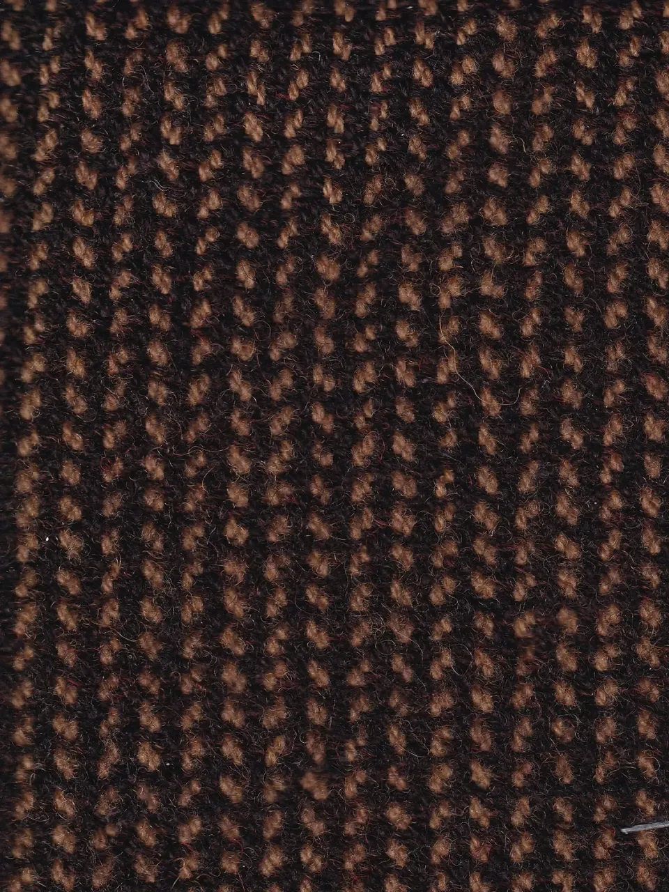 Hollington tweed tissu laine brun chevrons