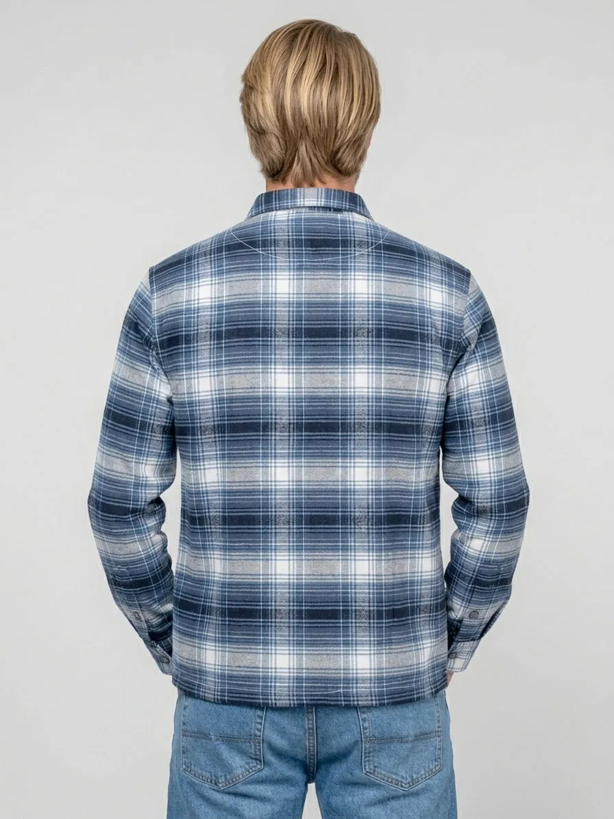 Daytona Wells chemise flanelle worker bleue