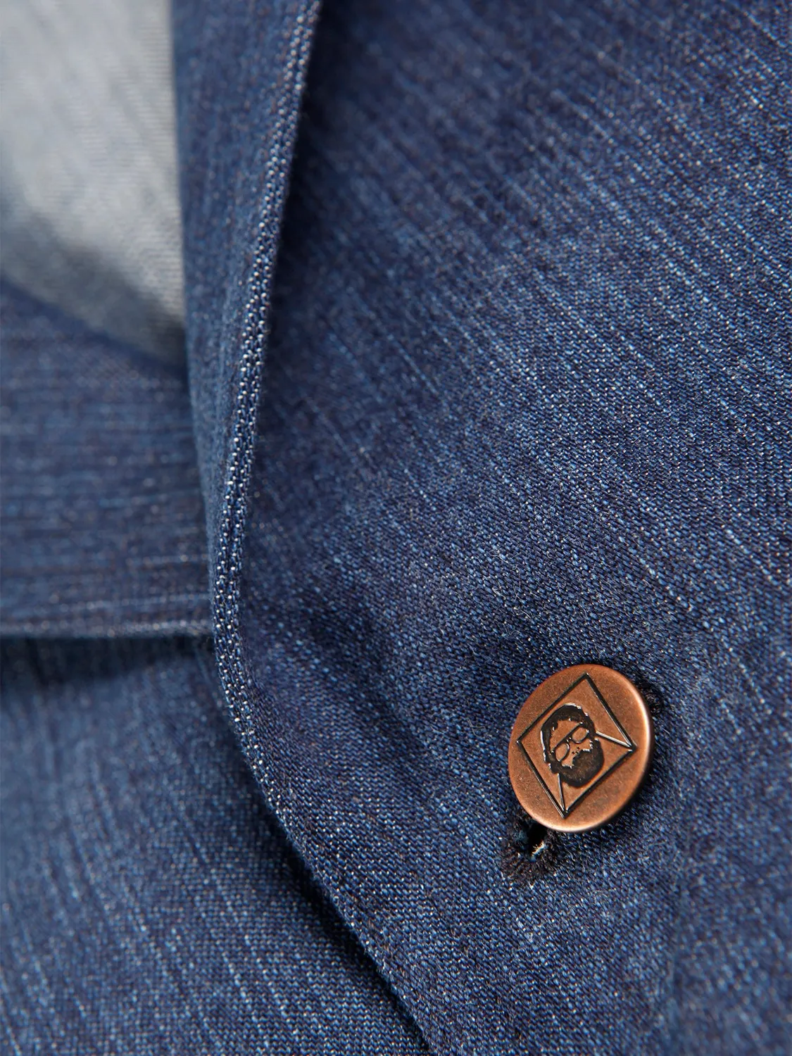 Hollington Château veste denim extensible fabric washed