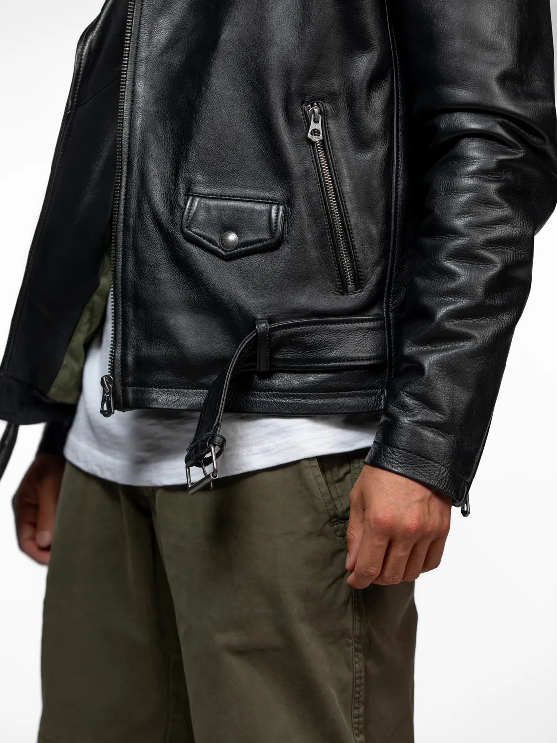 DAYTONA Rick perfecto cuir homme noir vachette épais