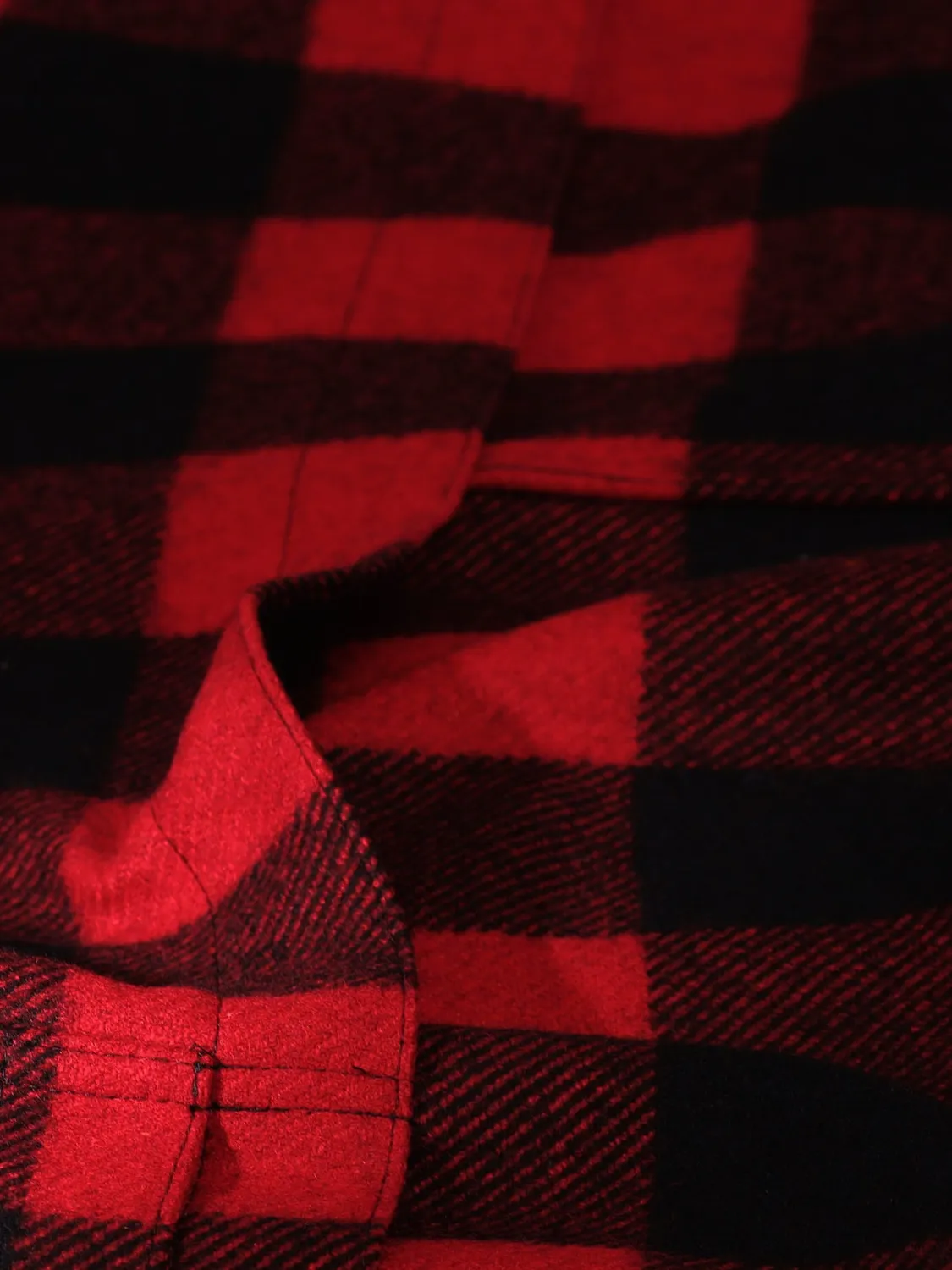 Hollington gilet 20 poches drap de laine carreaux rouges