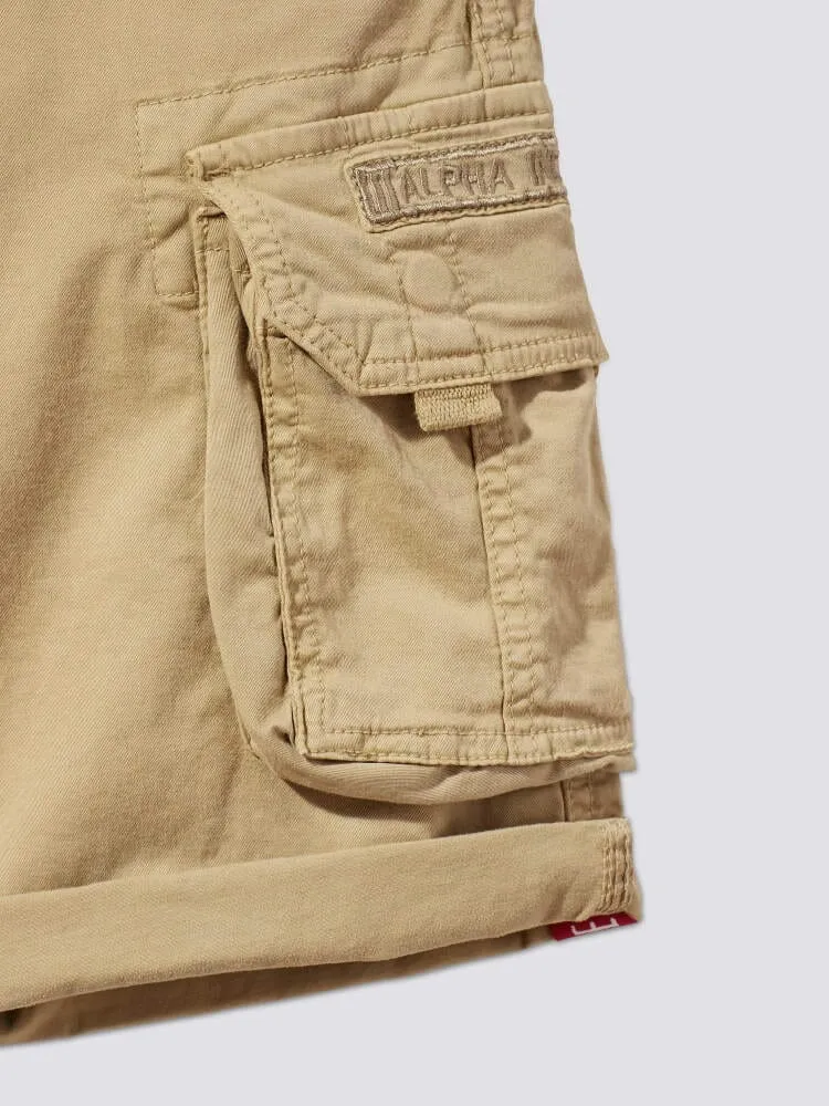 Alpha Industries Crew Short Gen I short cargo noir coton slim