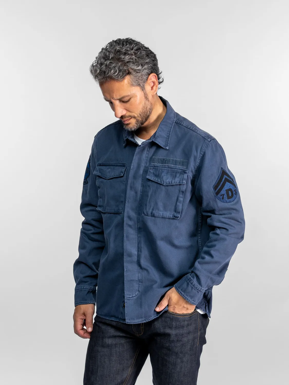 Daytona Joppa surchemise militaire denim kaki