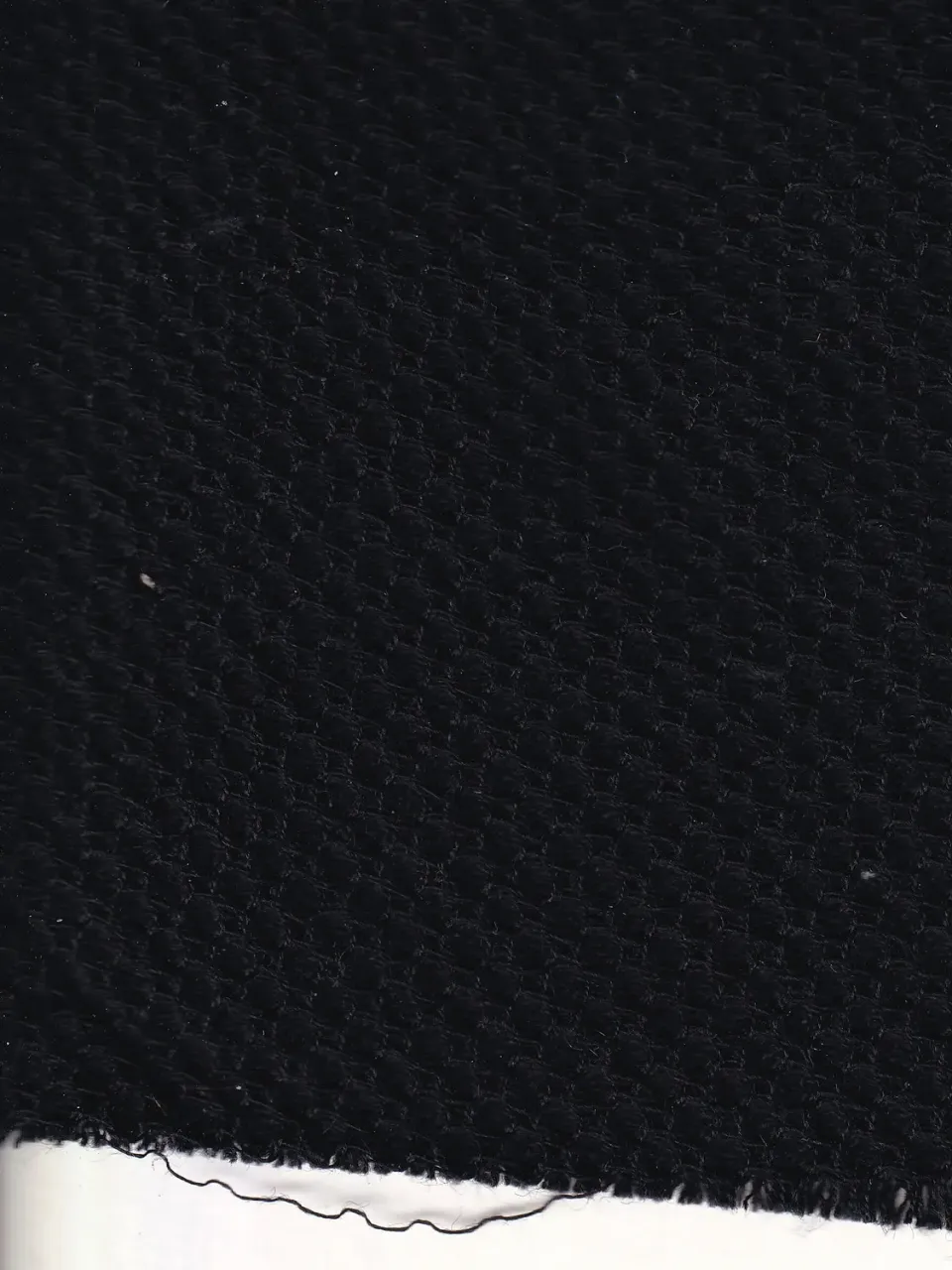 HOLLINGTON caviar nid d’abeille tissu noir 100% laine