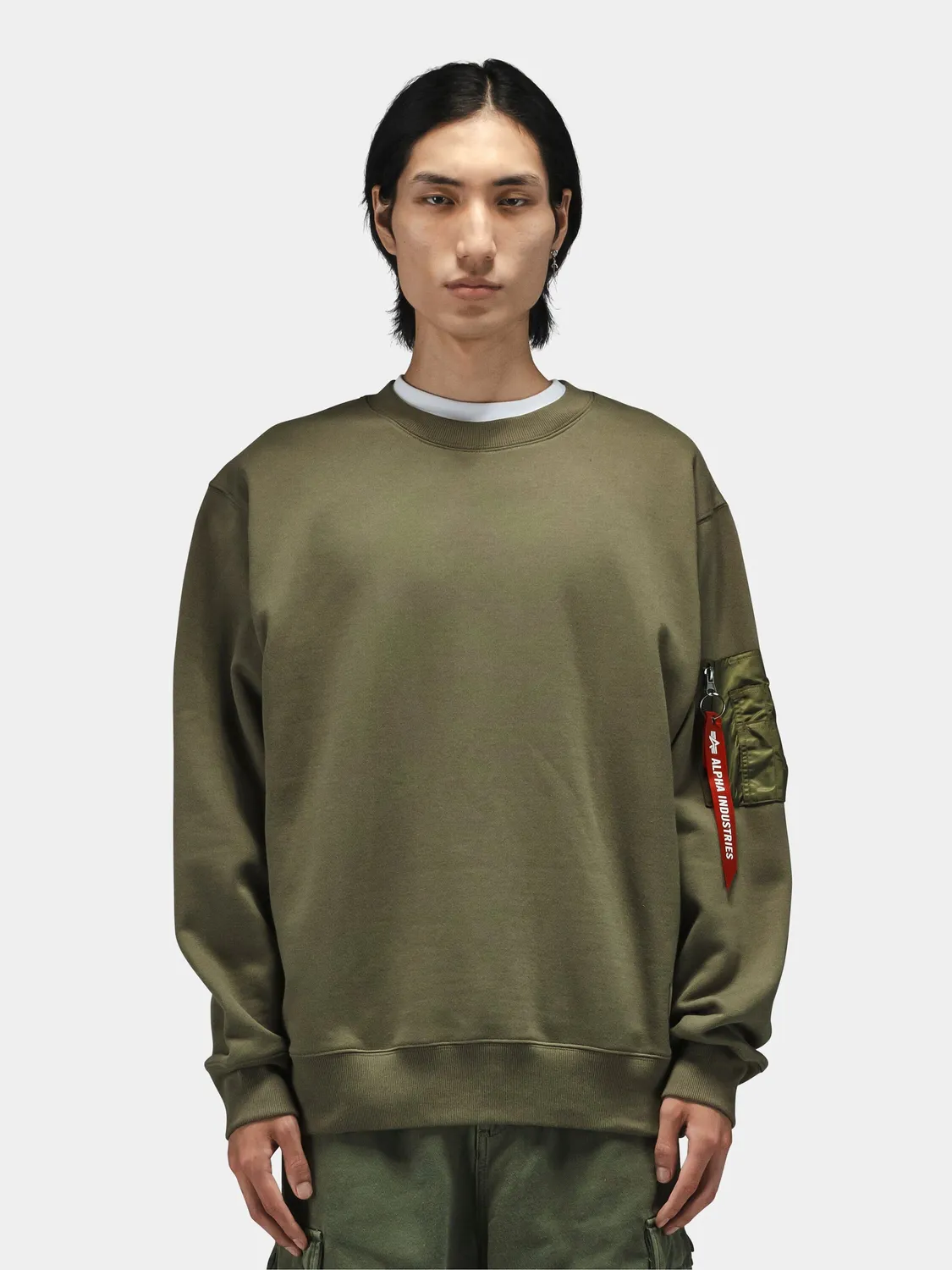 Alpha Industries Utility Pocket sweat OG-107 green coton