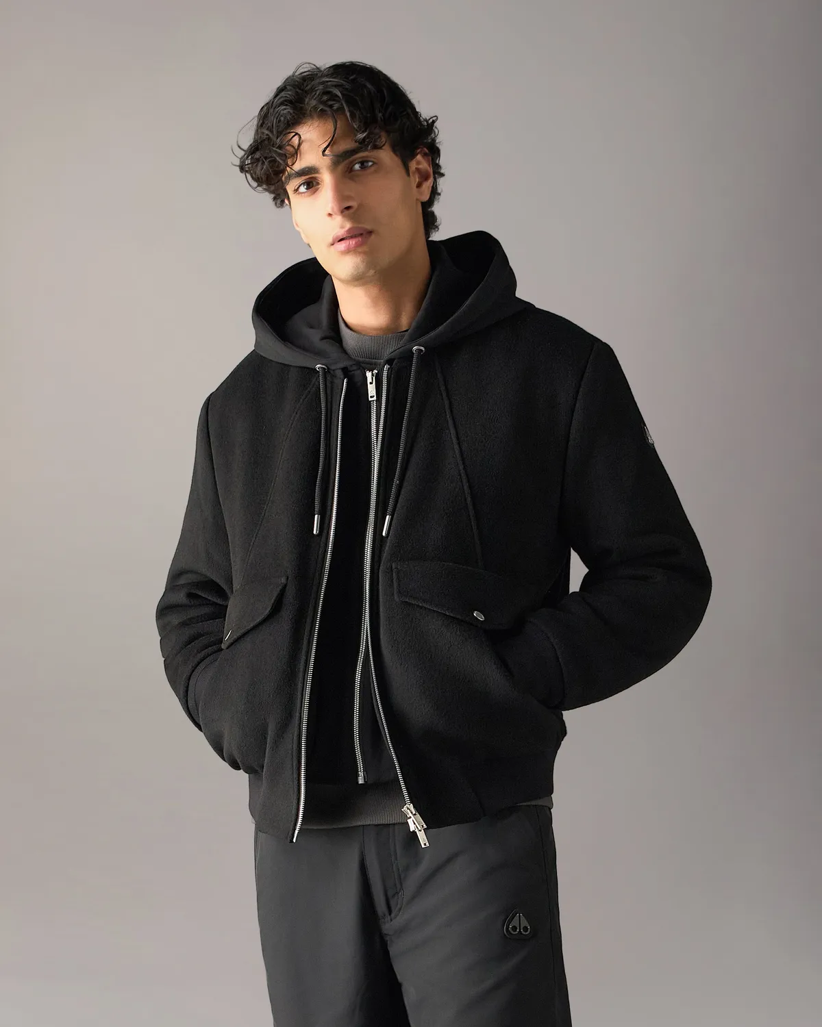 Moose Knuckles Elington bomber mi-saison noir utilitaire