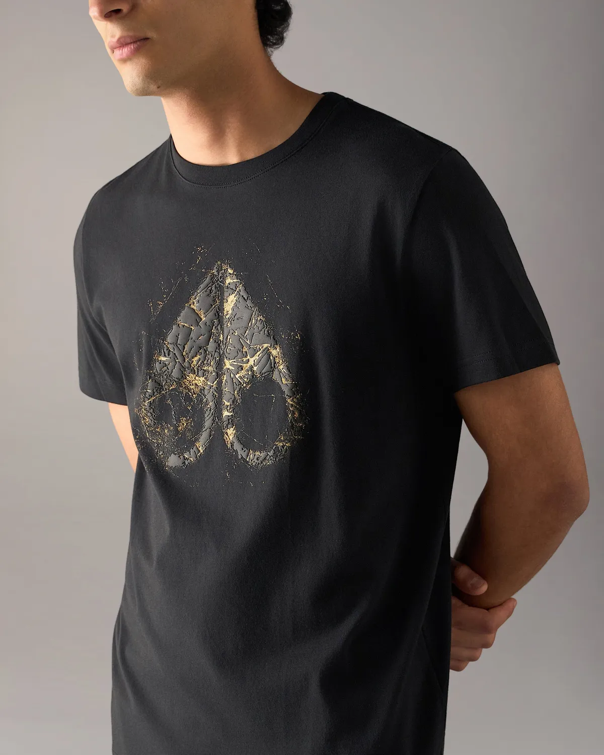 Moose Knuckles Gold Series Icebreak Logo t-shirt noir coton slim