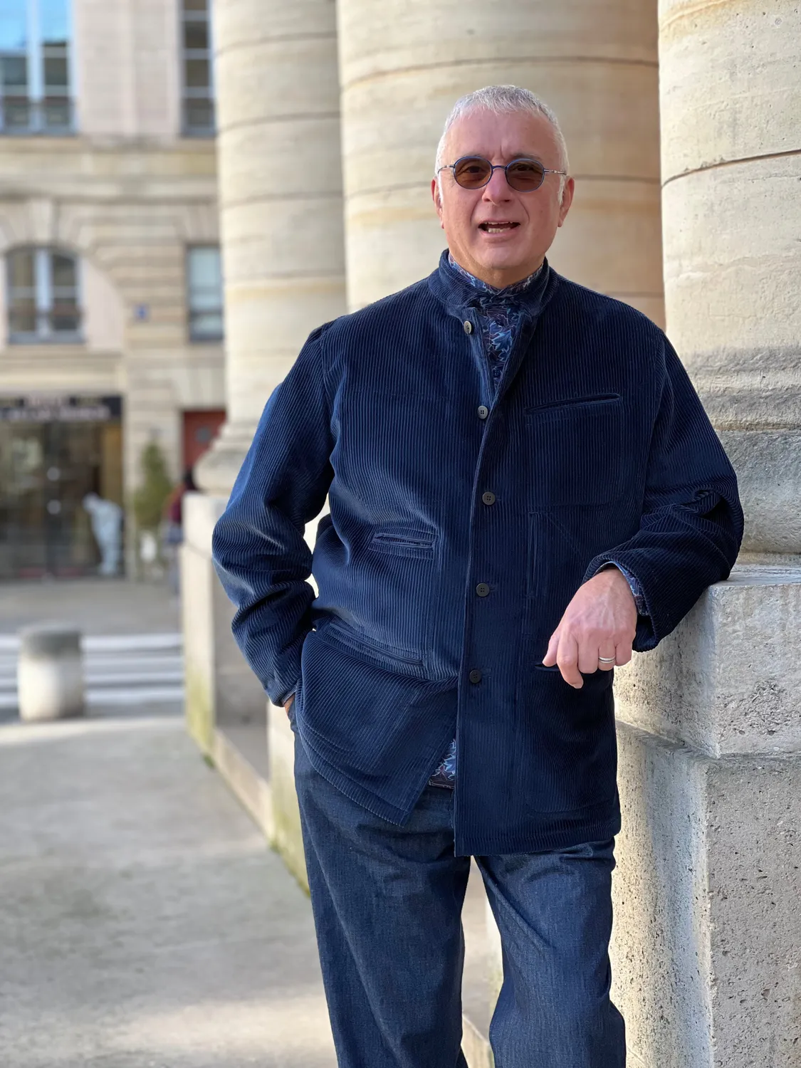 Hollington Architecte veste velours laine dark navy 46