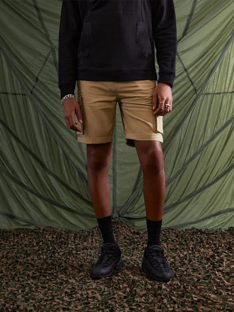 Alpha Industries Crew Short cargo kaki coton