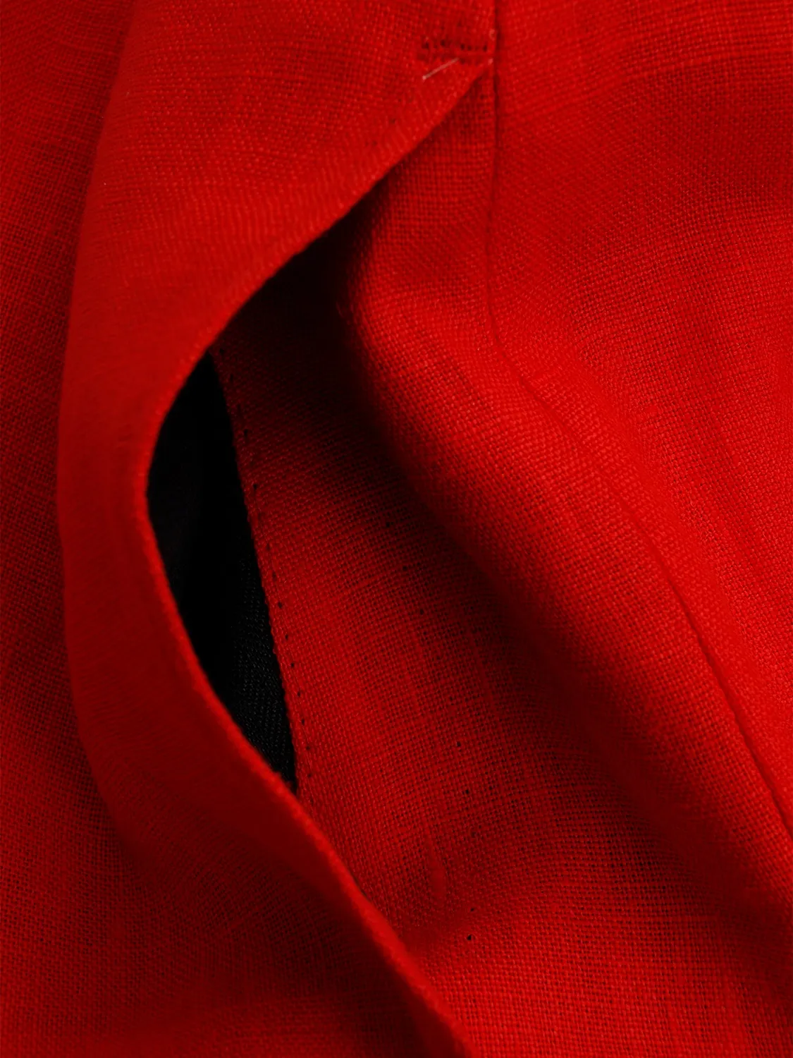 Hollington pantalon Siza toile lin rouge coupe italienne