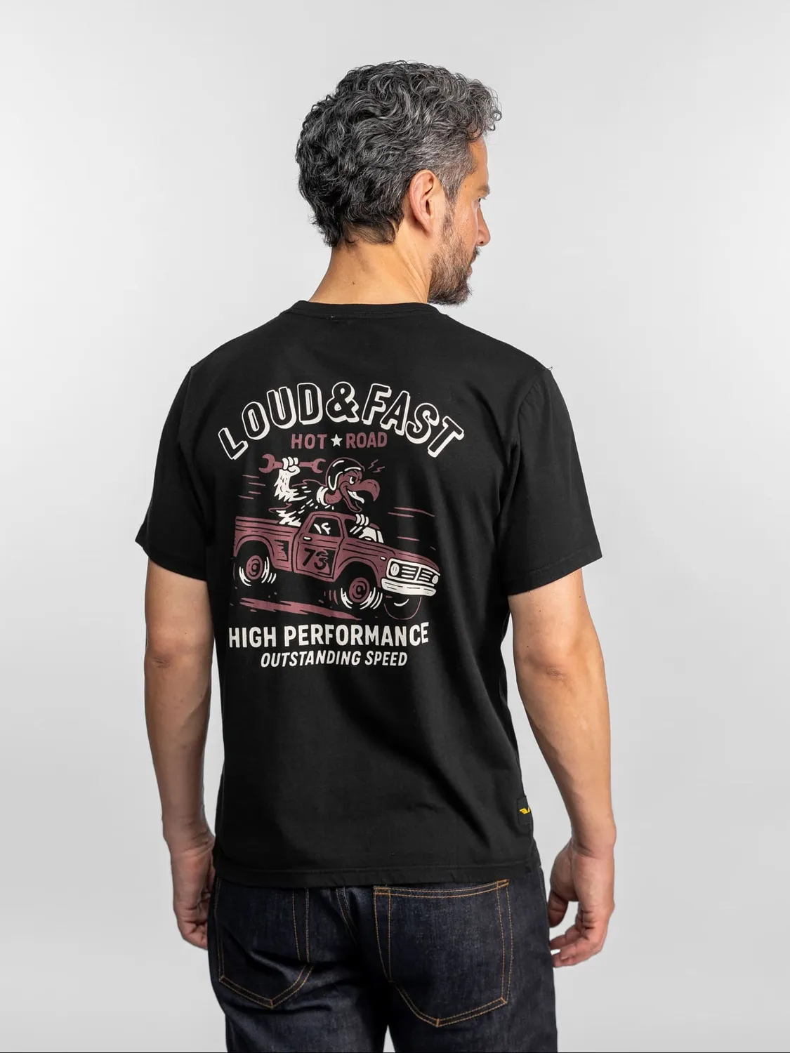 Daytona Preston t-shirt vintage Black coton 180g