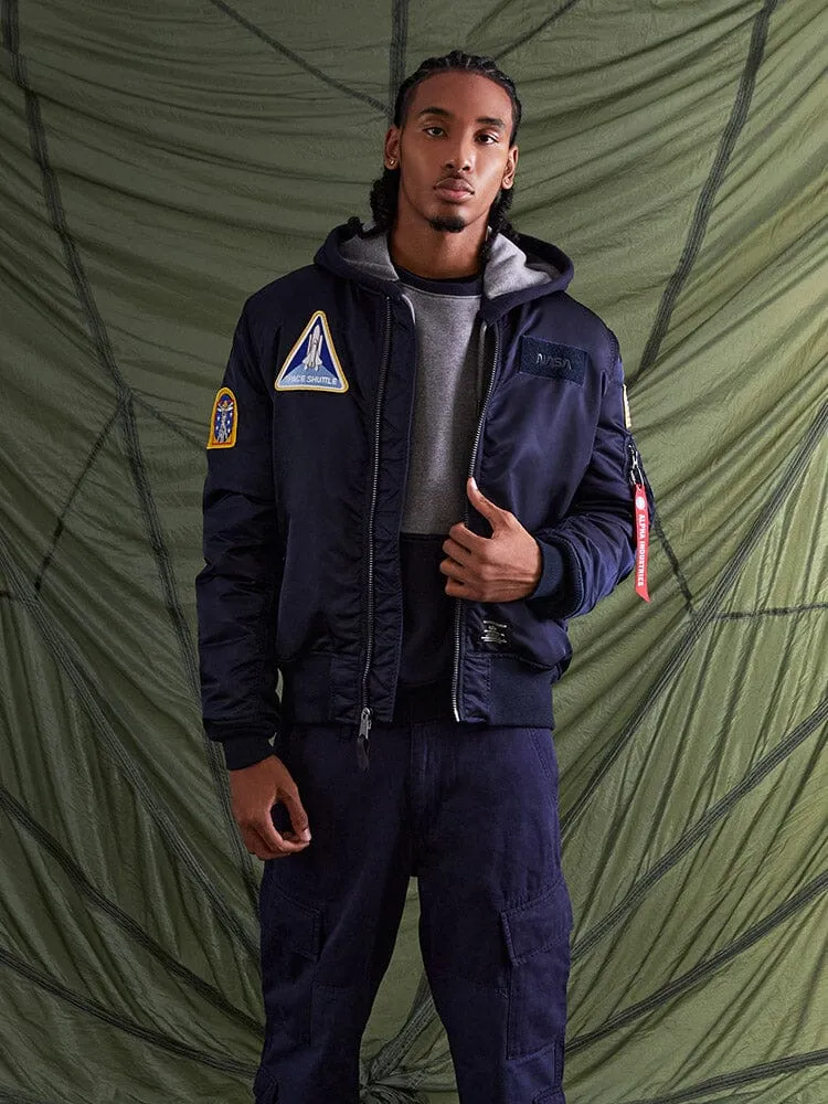Alpha Industries NASA MA-1 Gen II bomber bleu patches