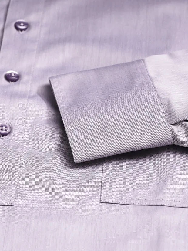 Hollington Luxury Cotton chemise col mao coton lilas