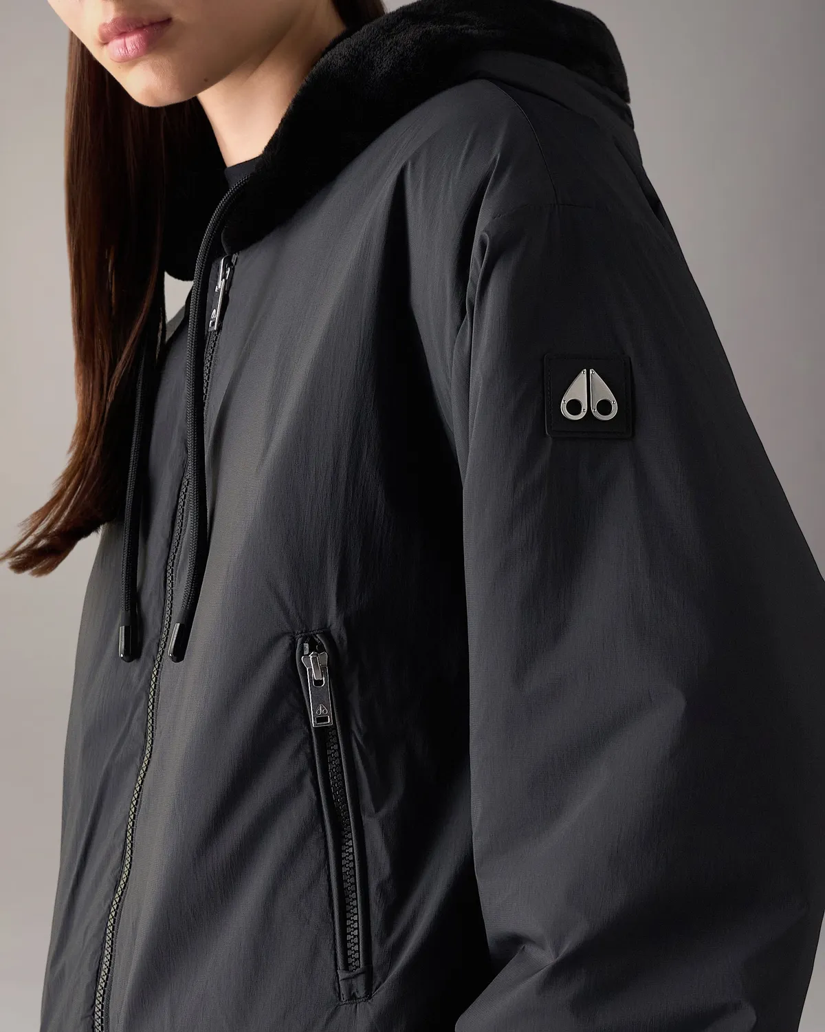 Moose Knuckles Eaton Bunny hoodie réversible noir