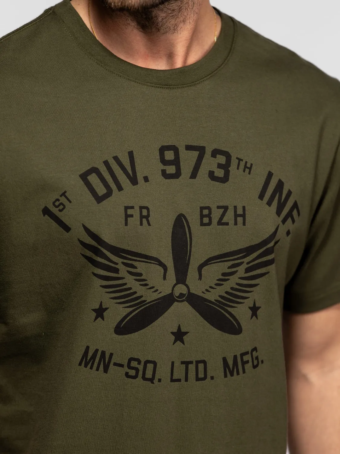 DAYTONA Sauk T-shirt militaire homme kaki coton