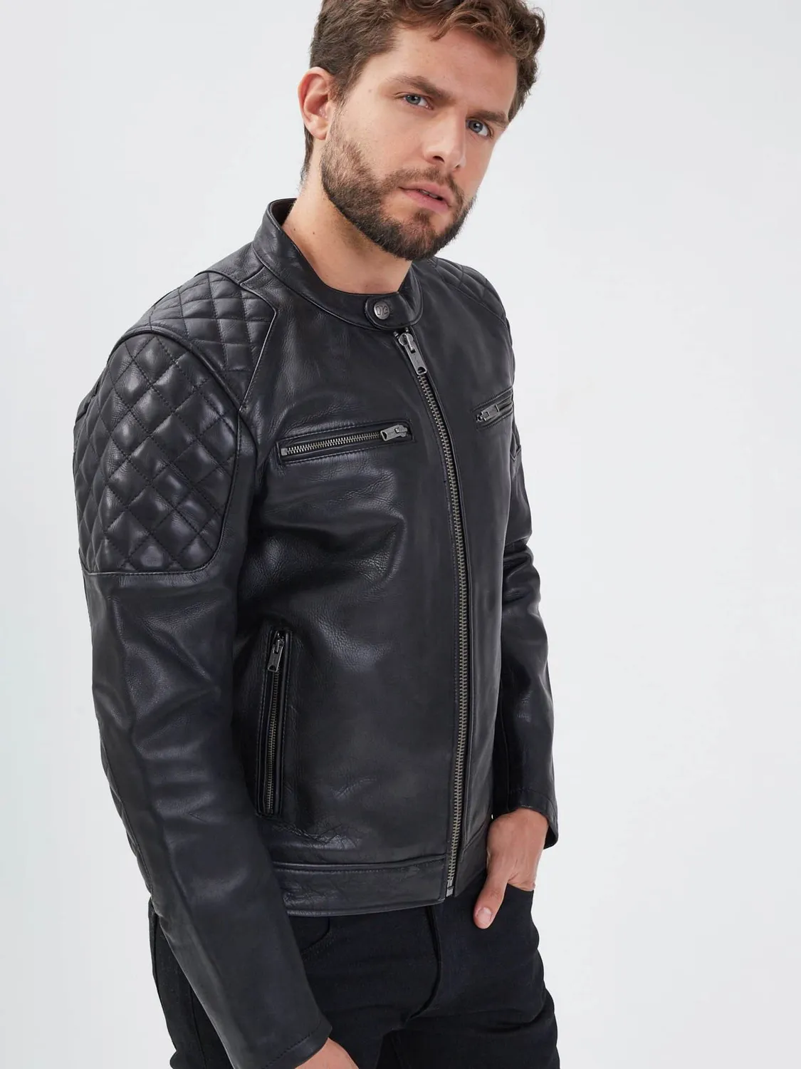 Daytona Cobalt FM-101246 blouson motard homme vachette