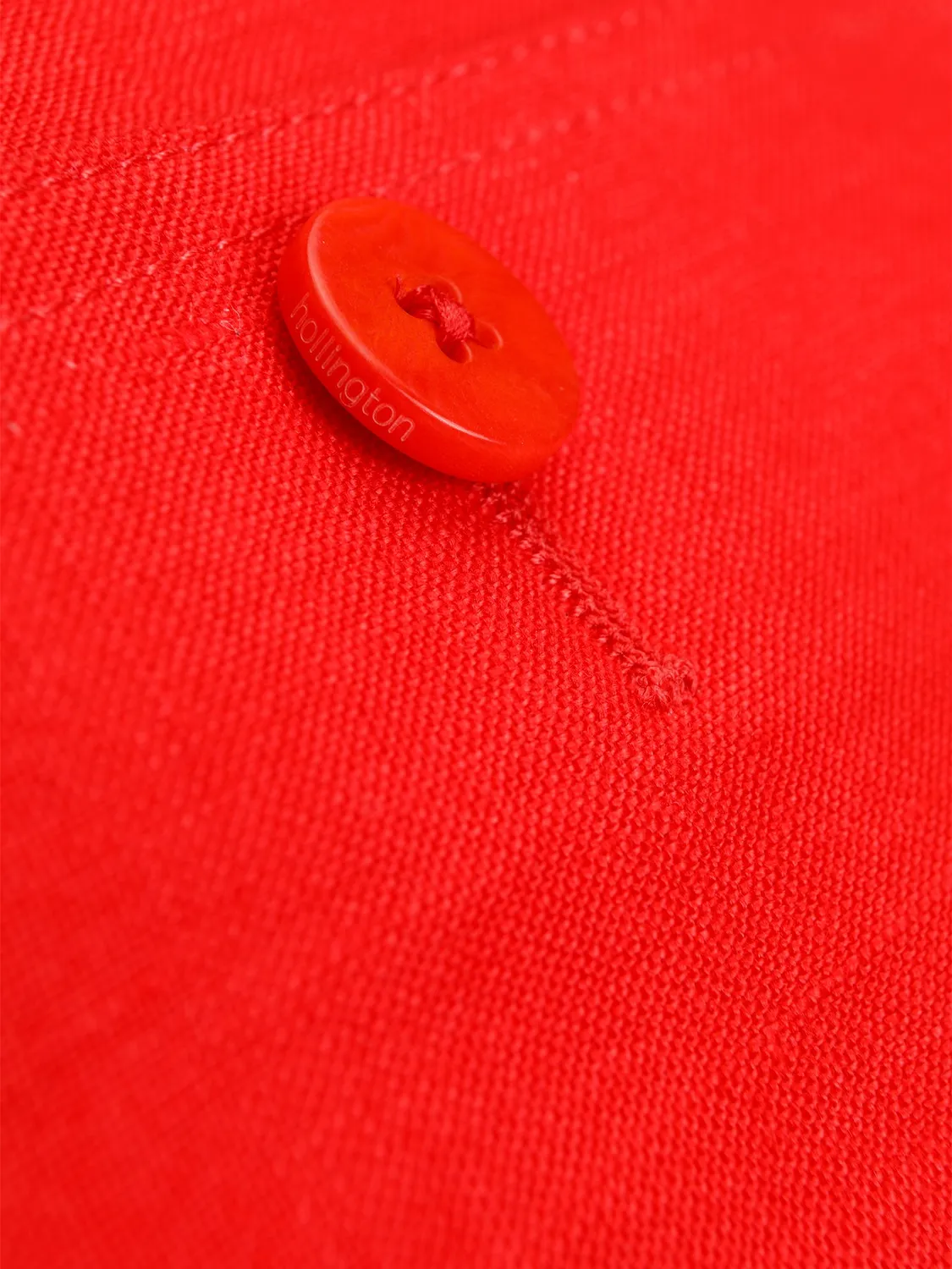 Hollington Tyrol veste lin rouge col mao légère