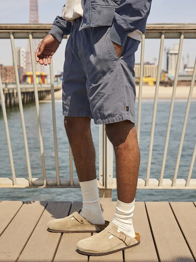 Alpha Industries Deck short coton bleu au-dessus genou