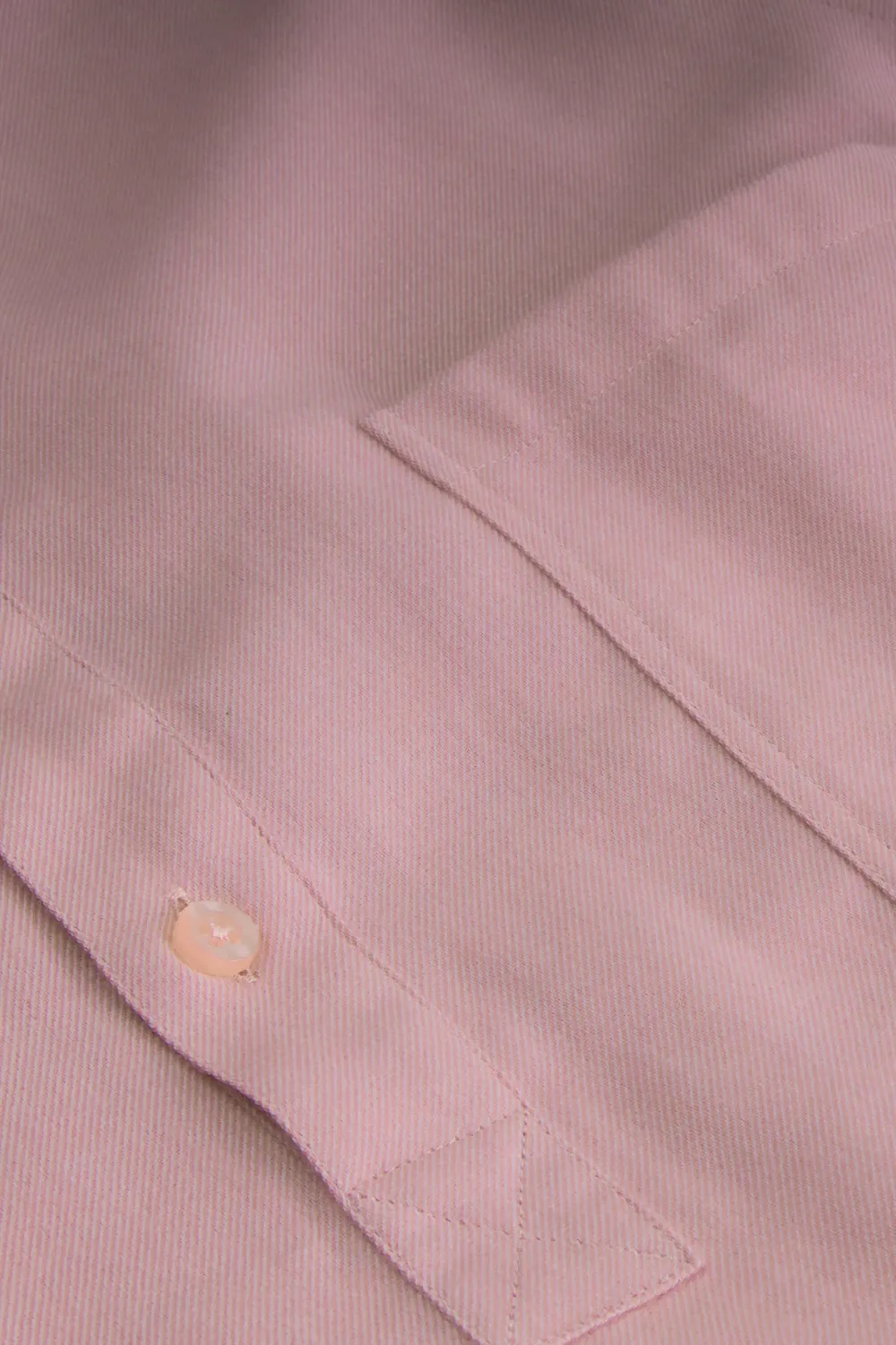 Hollington chemise col mao coton brossé nude coupe droite