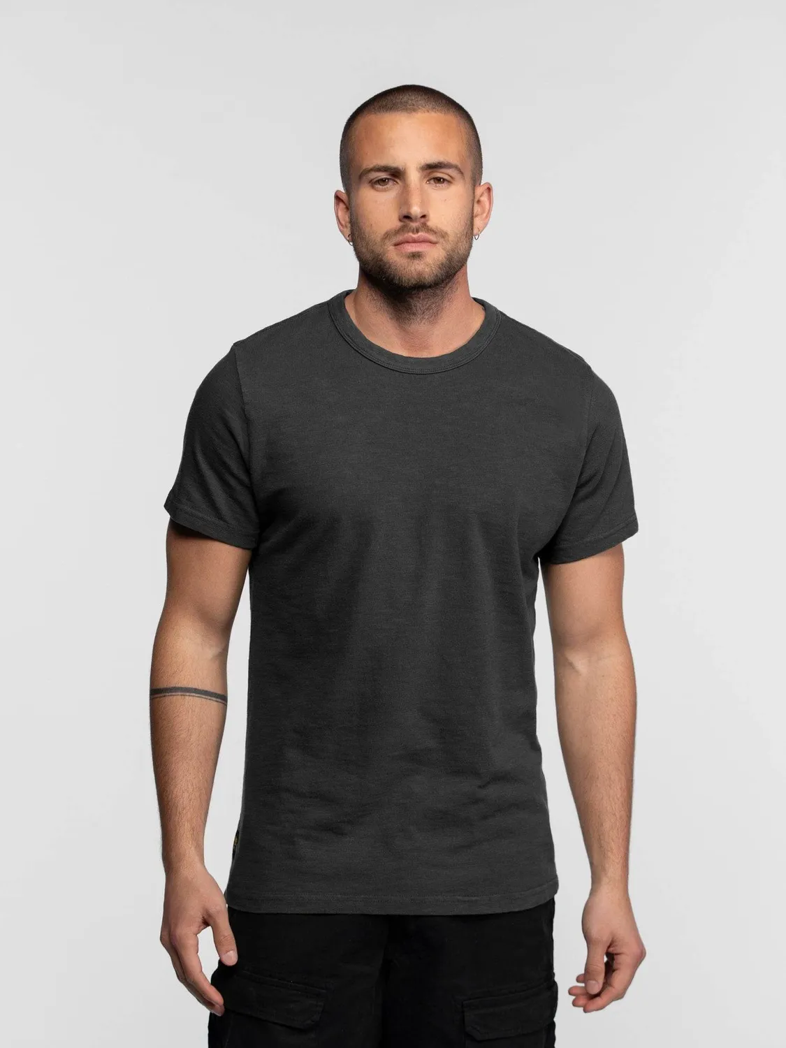 DAYTONA Arjun t-shirt homme délavé noir flammé