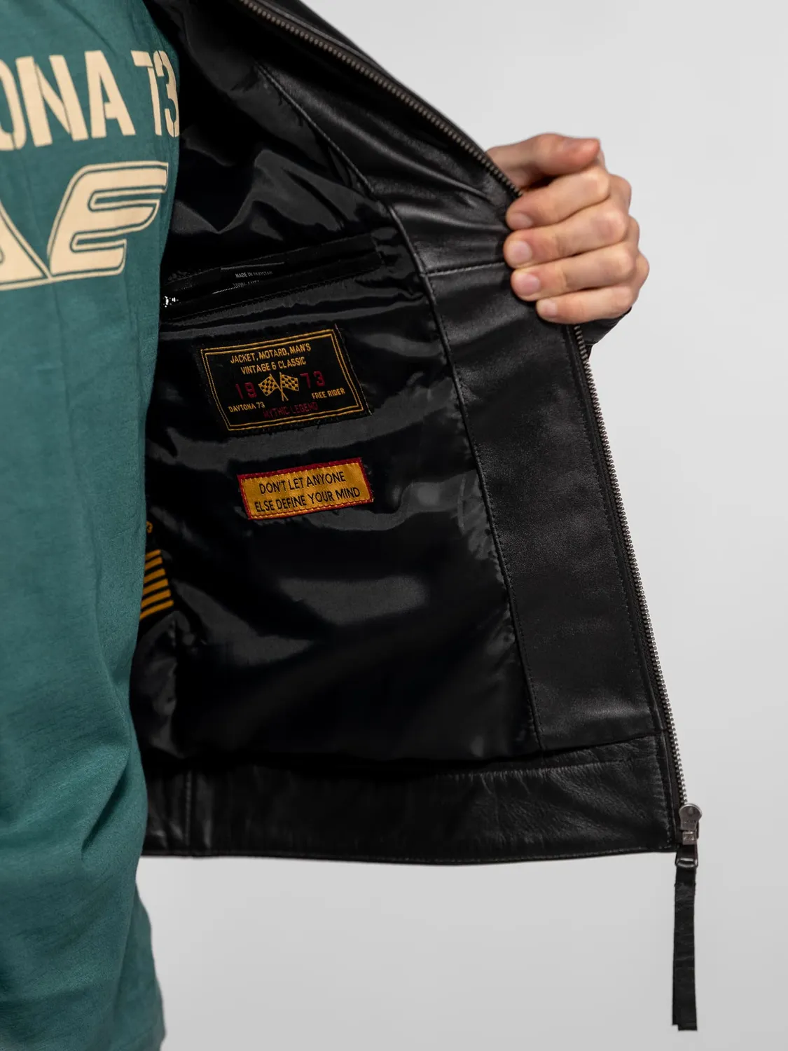 Daytona Berrien blouson cuir perforé noir