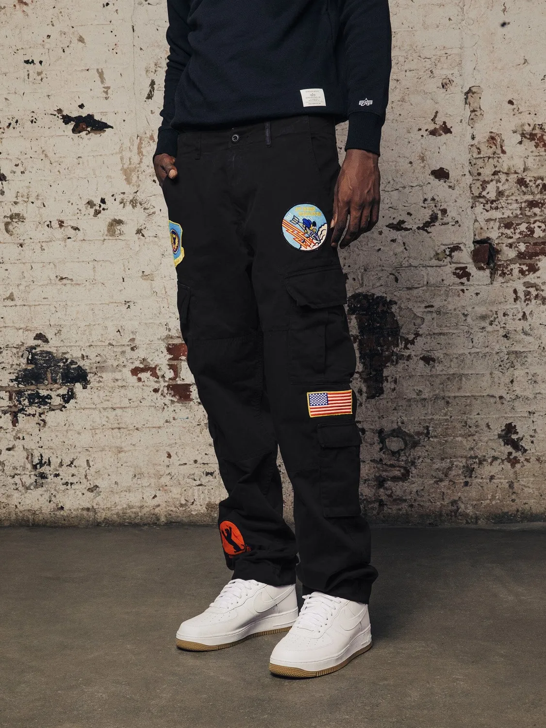 Alpha Industries ACU Squadron pantalon cargo noir coton