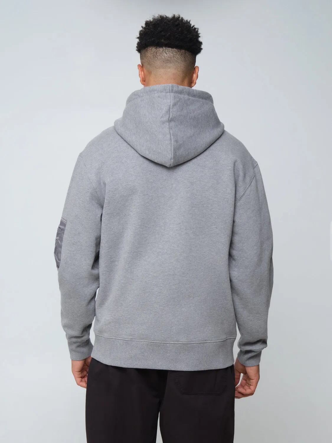 Alpha Industries Utility Pocket sweat zip gris coton