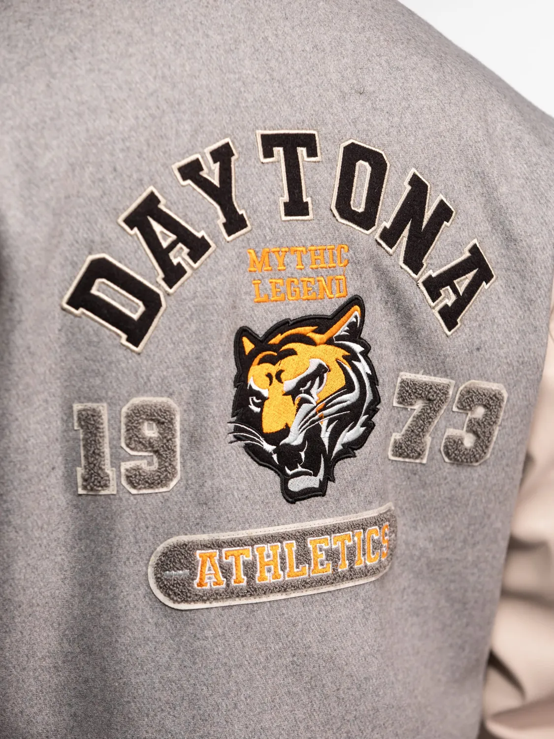 Daytona Grady bomber universitaire gris laine mélangée