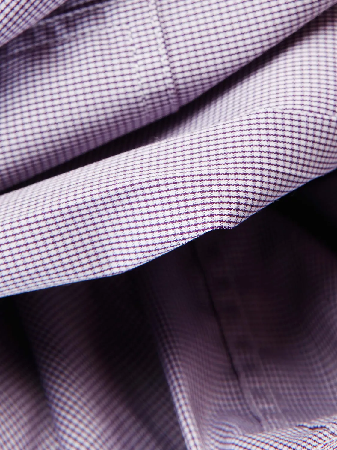 Hollington chemise slim col mao carreaux taille L coton