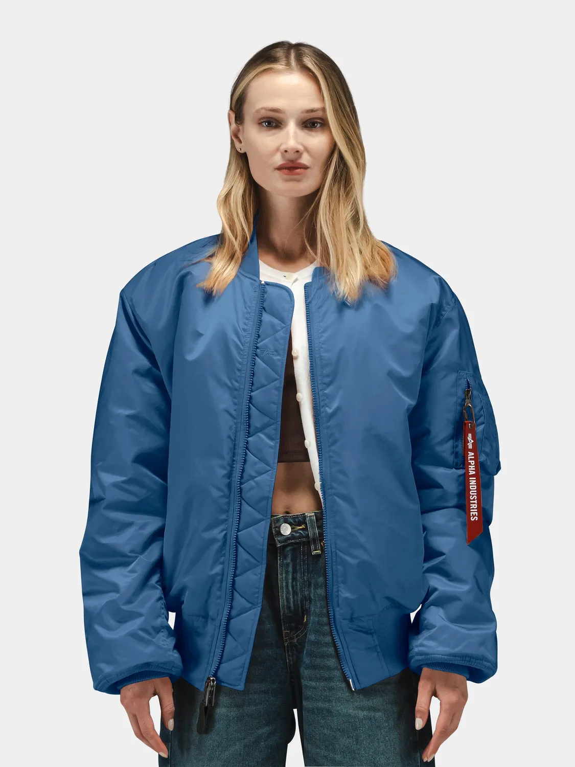 Alpha Industries MA-1 bomber homme Elemental Blue réversible nylon