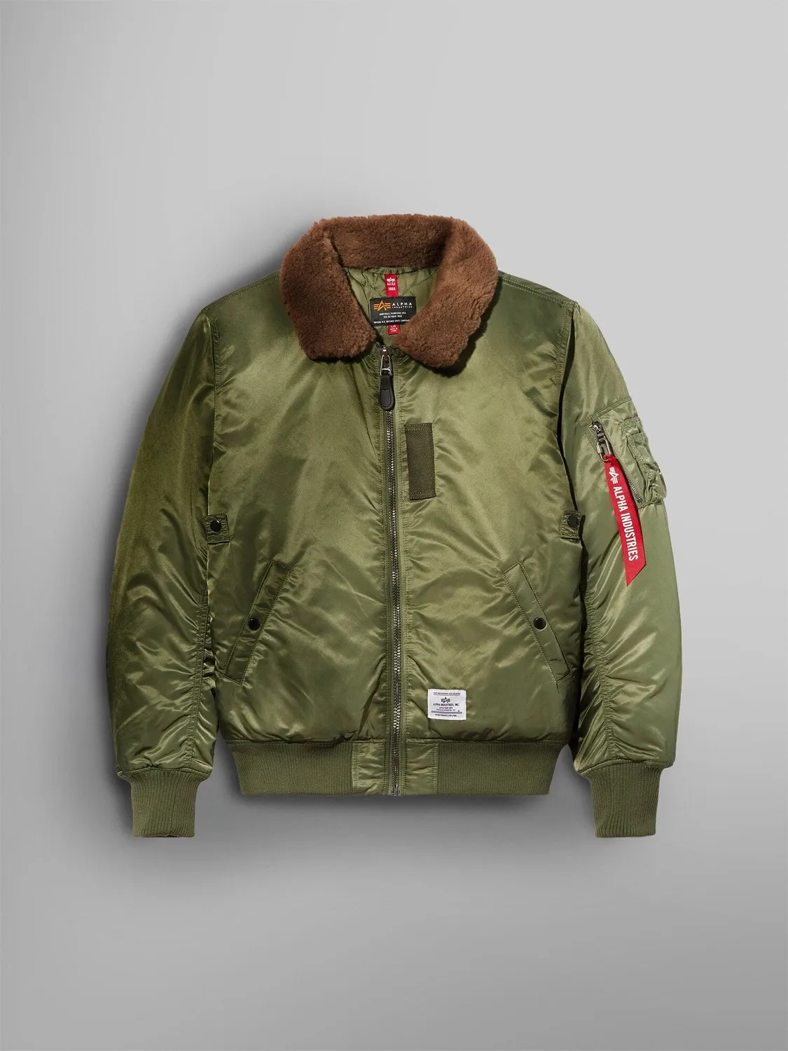 Alpha Industries B-15 Mod bomber noir col mouton