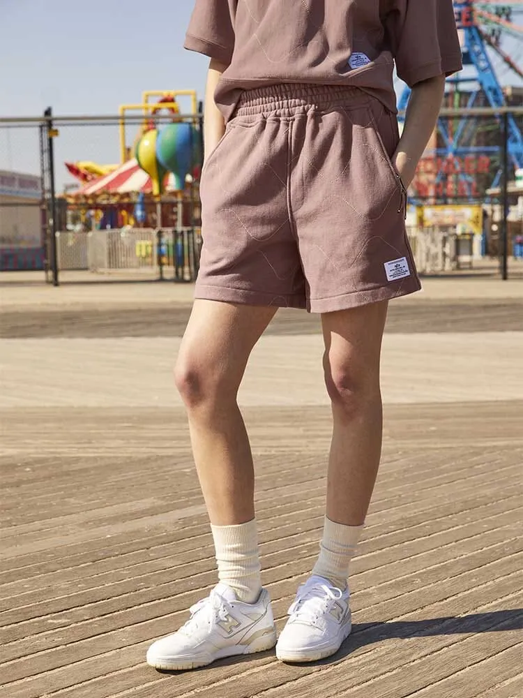 Alpha Industries Quilted short matelassé violet femme