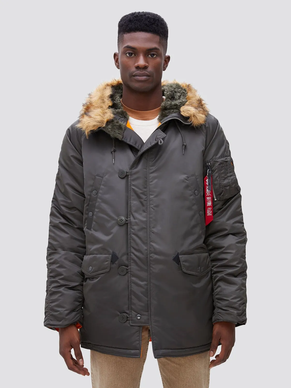 Alpha Industries N-3B Slim parka homme grand froid nylon