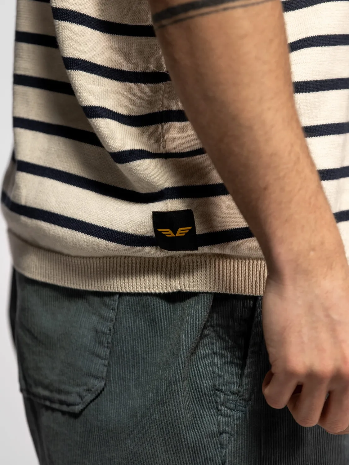 Daytona Holt pull marinière coton manches courtes