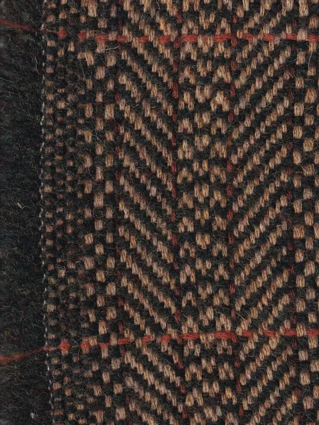 Hollington tweed chevrons bruns tissu au mètre 100% laine