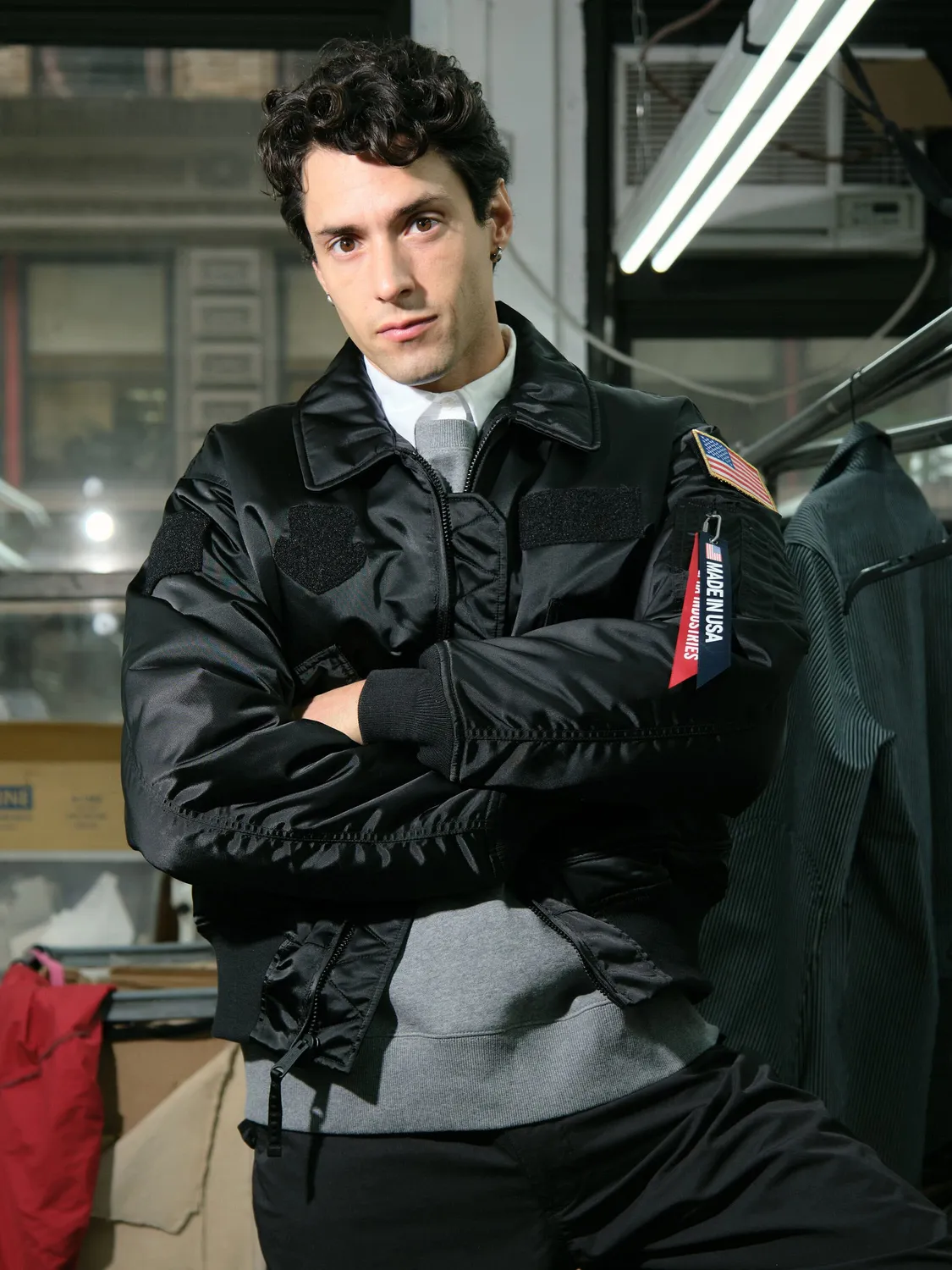 Alpha Industries CWU 45/P bomber heritage noir nylon