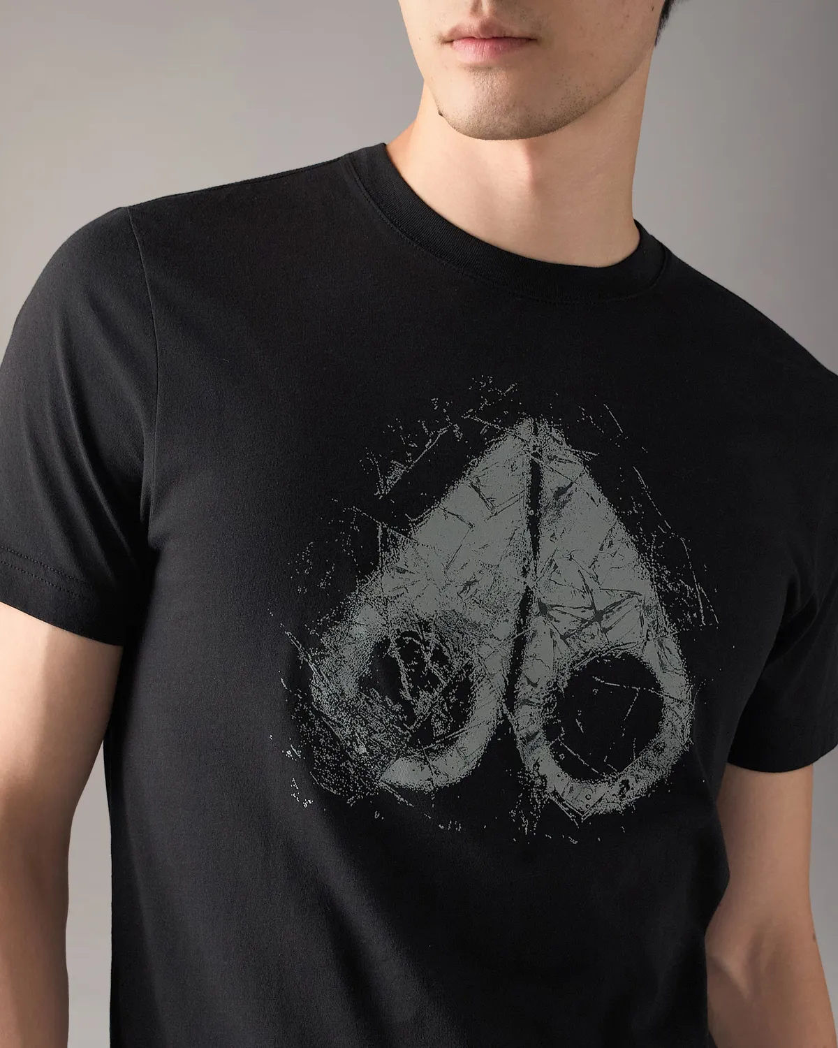 Moose Knuckles Icebreak t-shirt noir logo coton