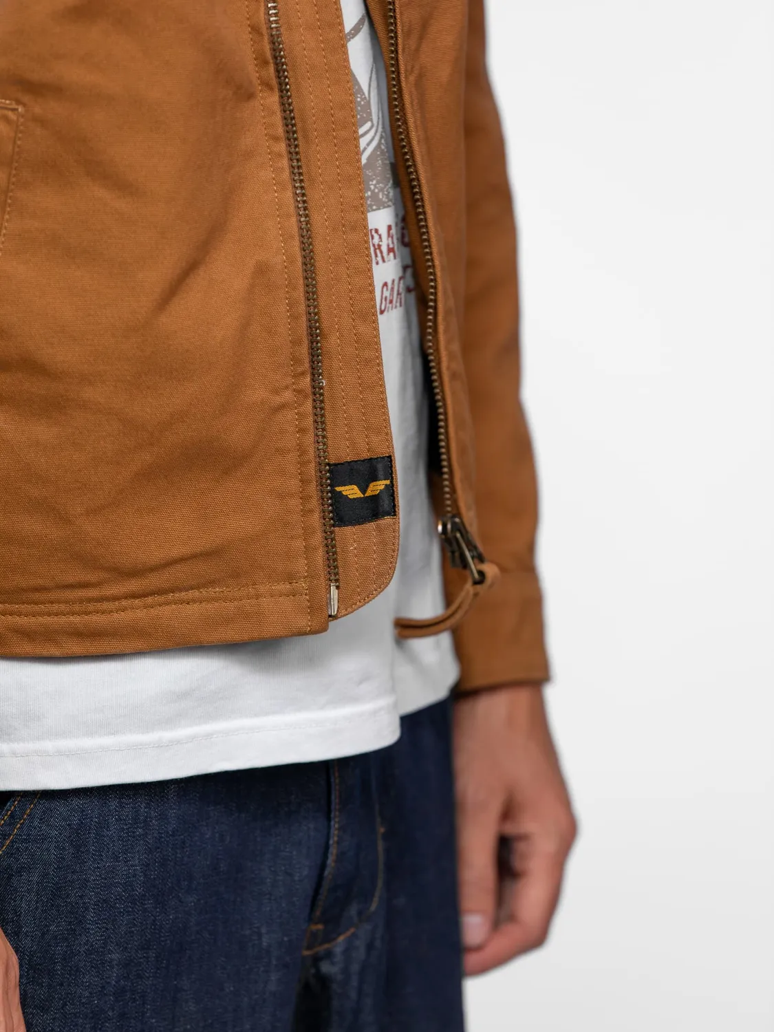 DAYTONA Deckett veste worker toile coton cognac