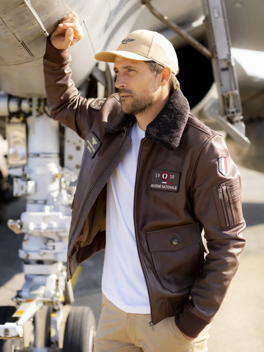 DAYTONA Paul Teste blouson pilote charcoal cuir