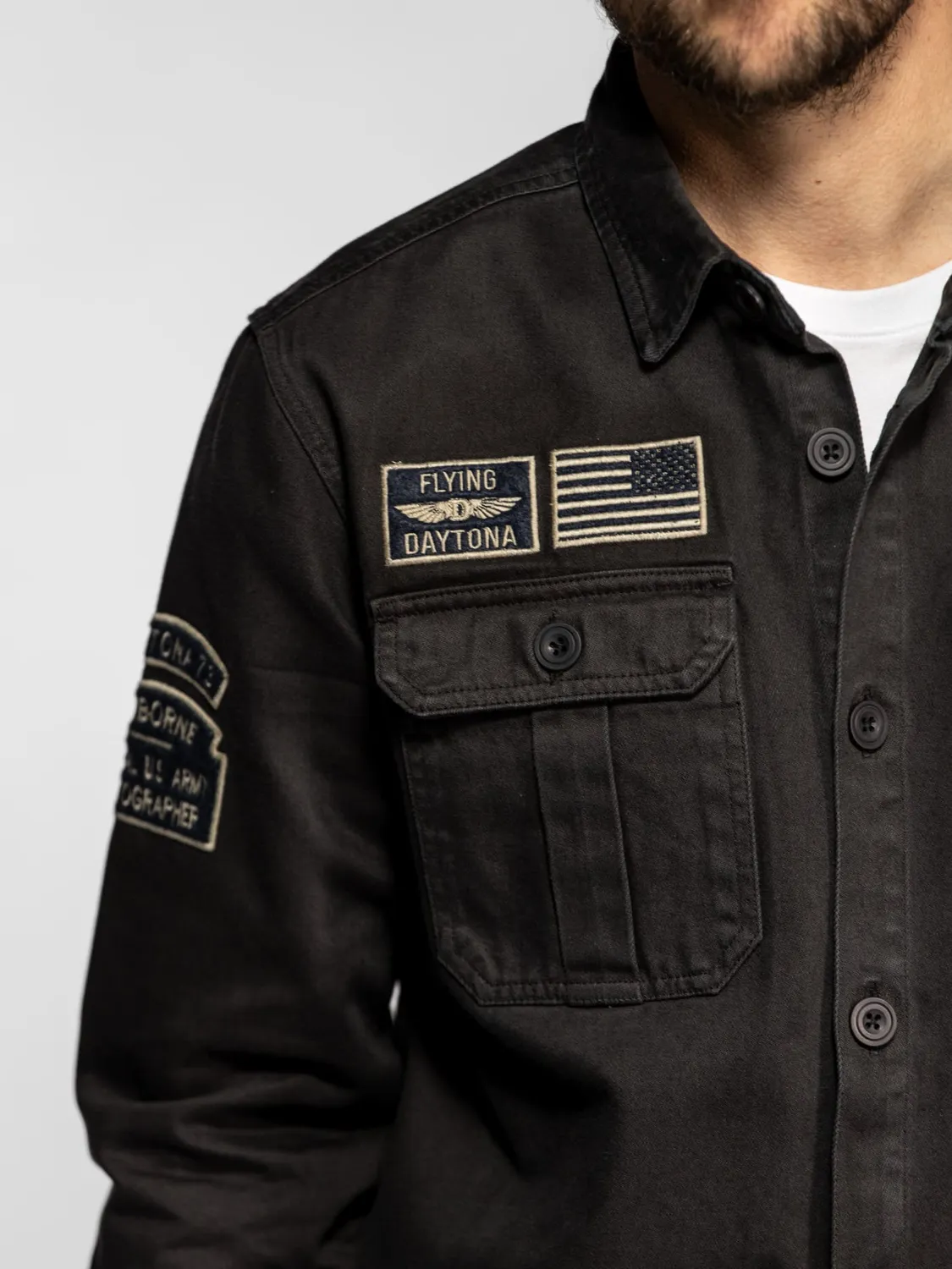 DAYTONA Wayne surchemise militaire homme denim
