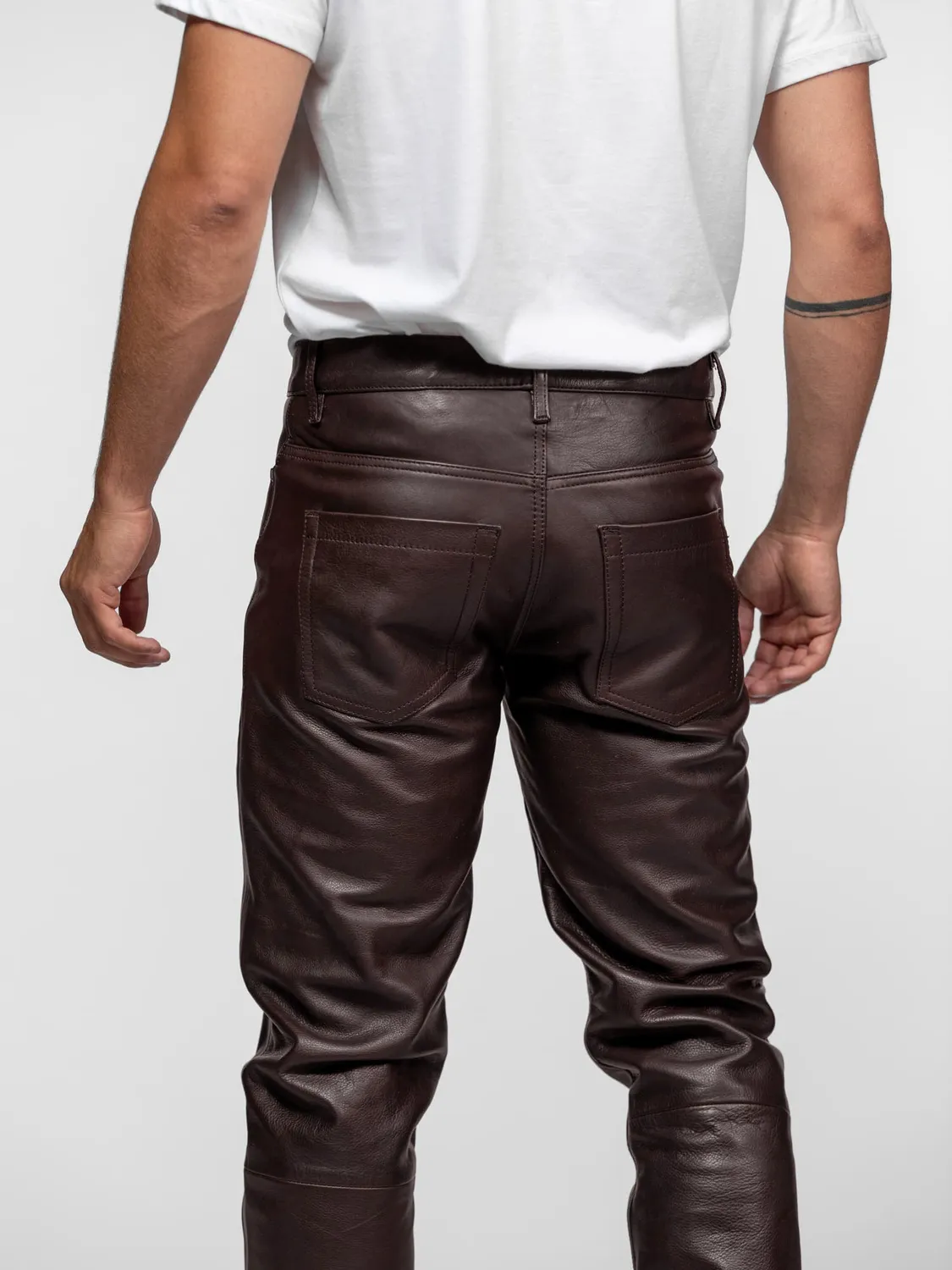 Daytona Booling pantalon cuir vachette noir