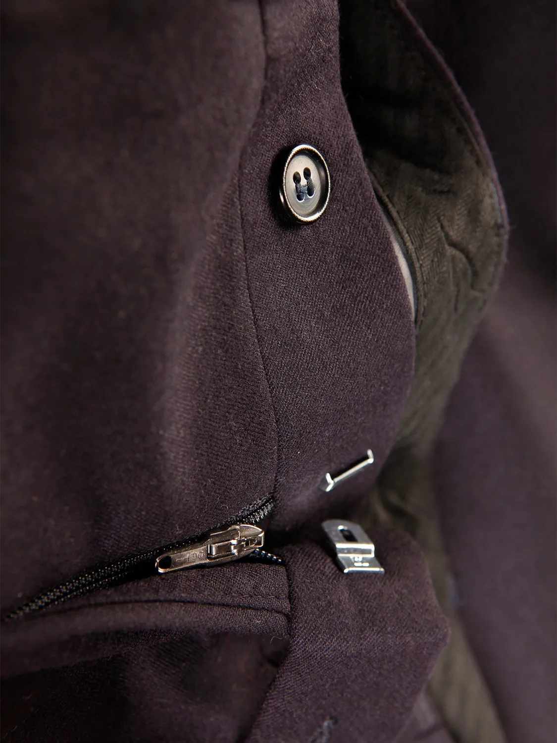 Hollington Luca pantalon à plis laine extensible bleu marine