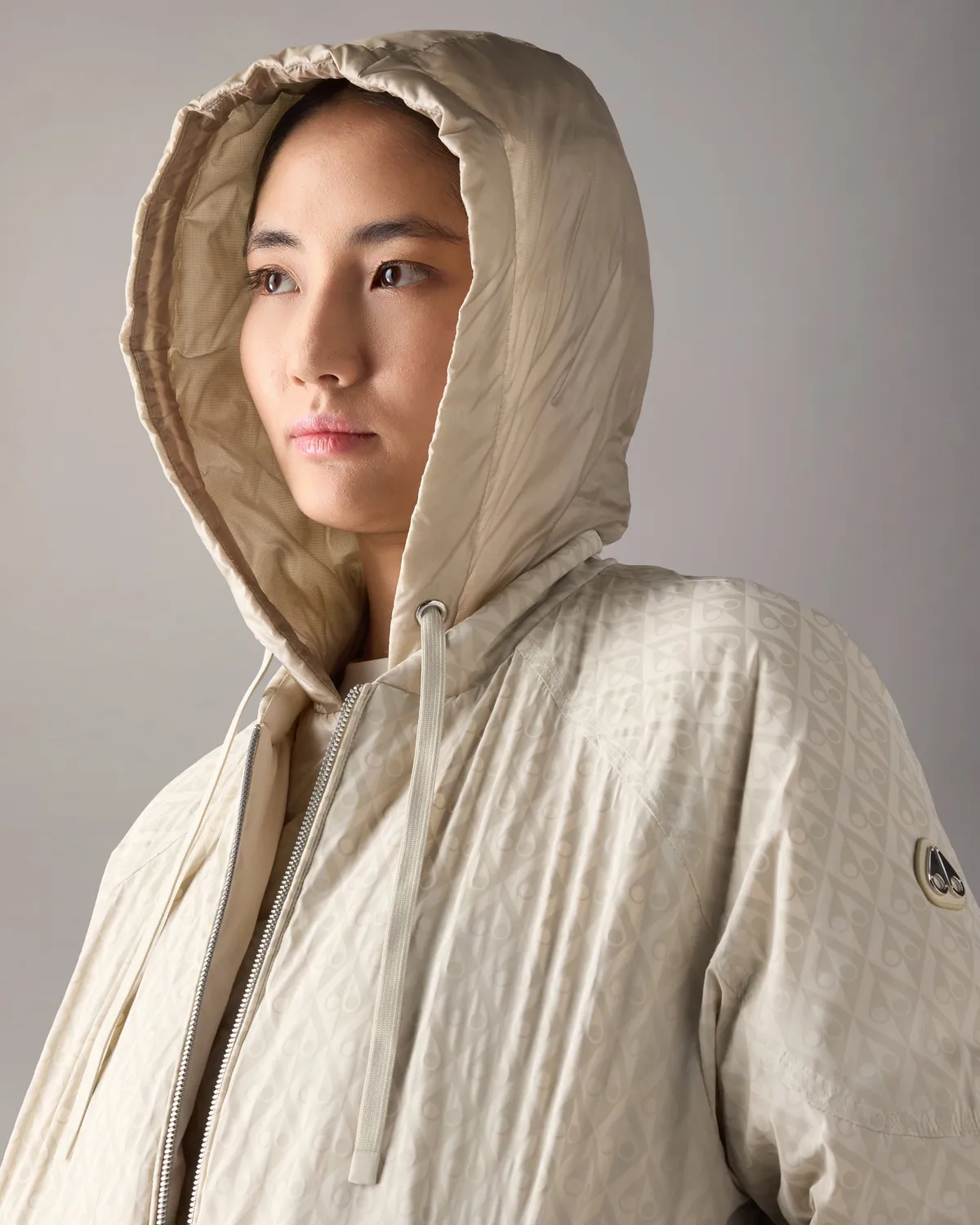 Moose Knuckles Tegan bomber duvet monogramme capuche