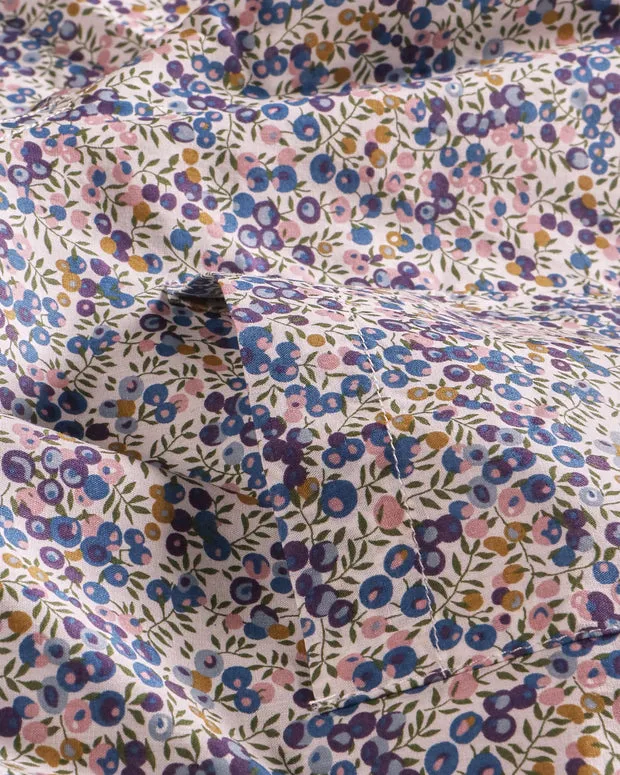 Hollington chemise coton Liberty cerises col mao