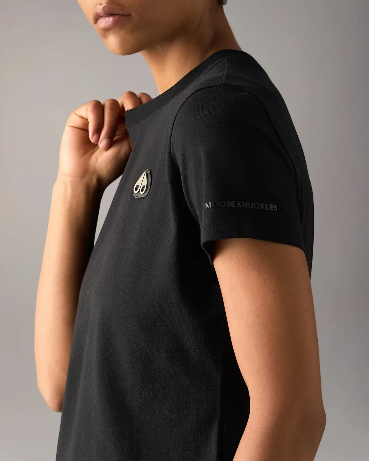 Moose Knuckles Crescent T-Shirt noir femme coton