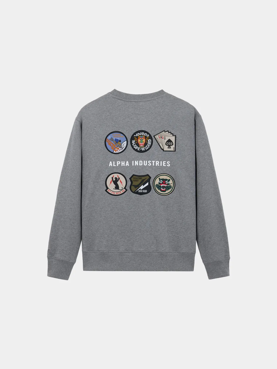 Alpha Industries Patched sweat col rond noir 320 GSM