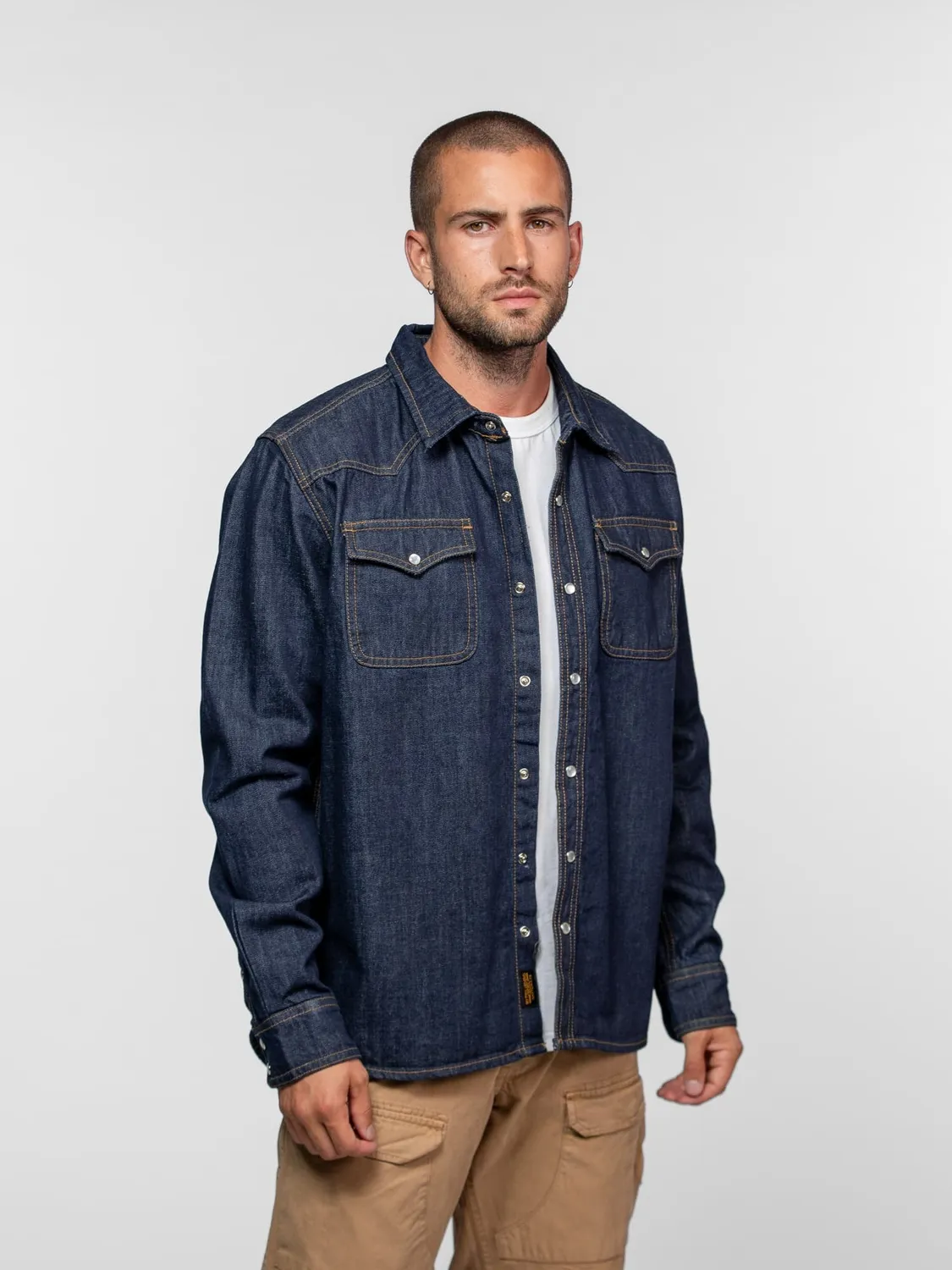Daytona Patrol chemise denim homme mid wash